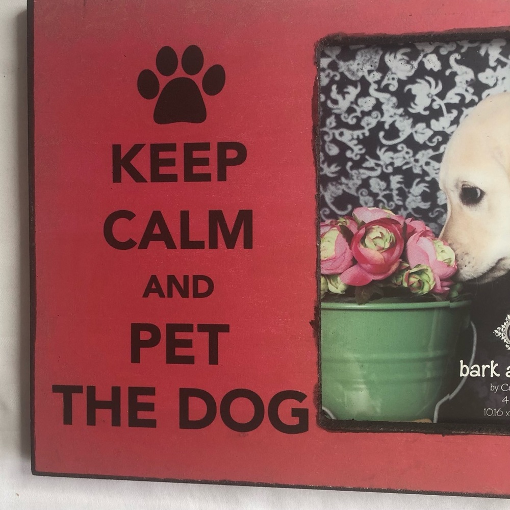 Concepts Bark Avenue Pet Red Keep Calm and Pet The Dog picture Frame - Picture 5 of 8